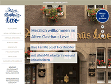 Tablet Screenshot of gasthaus-leve.de